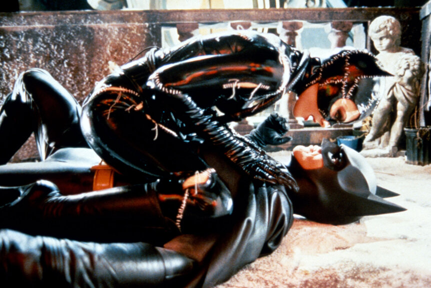 Michelle Pfeiffer and Michael Keaton in Batman Returns.