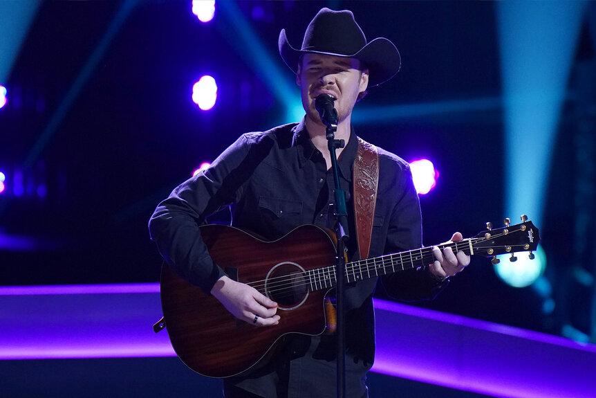 Tate Renner performs onstage during The Voice Season 26 Episode 3.