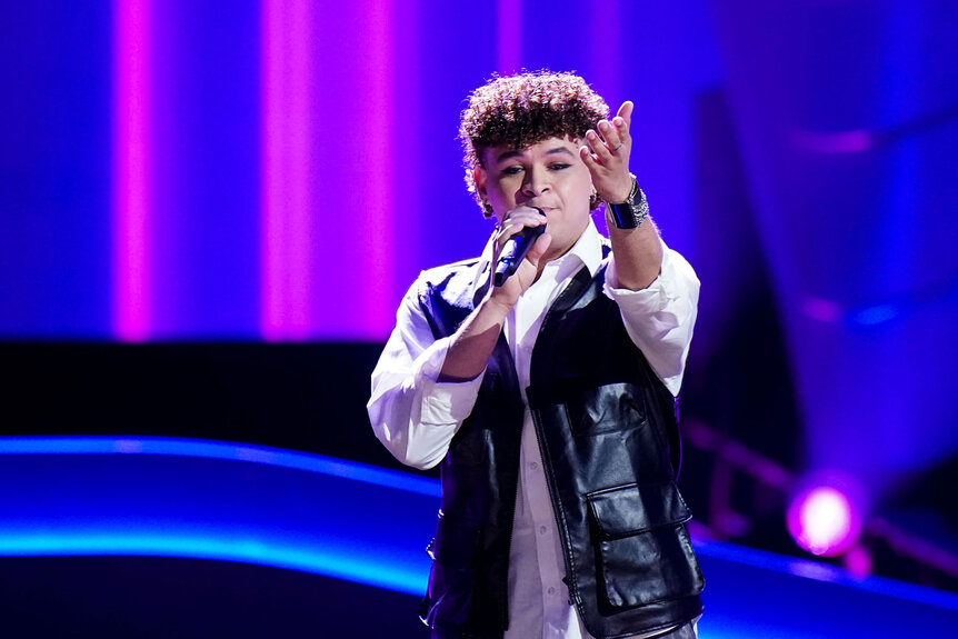 Jose Luis performs during The Voice Season 26 Episode 6.