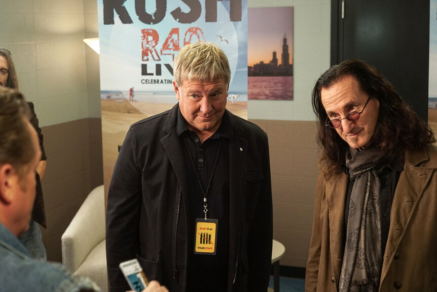 Alex Lifeson and Geddy Lee as themselves on Chicago Fire Season 12 Episode 21