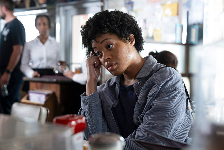 Wallen Sipes sits at a diner counter on Law and Order: SVU Season 26 episode 7