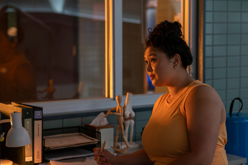 Dr. Dana Dang stands in her kitchen on Brilliant Minds Season 1 Episode 10.