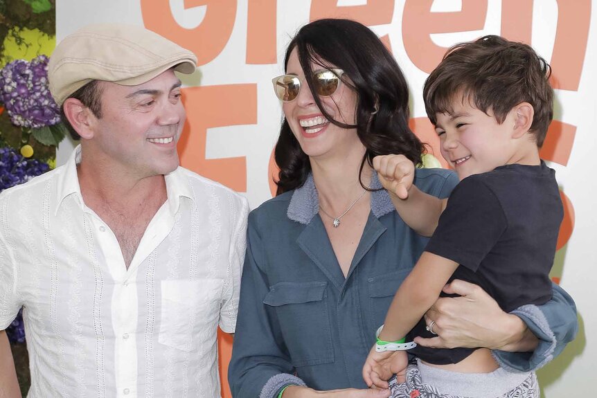 Joe Lo Truglio and his family pose together.