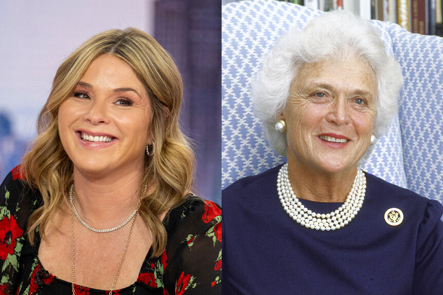 A split of Jenna Bush Hager and Barbara Bush.