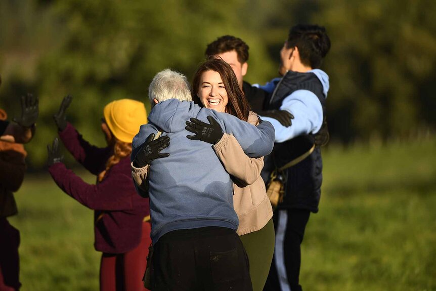 Parvati Shallow hugs John Bercow on The Traitors Episode 206.