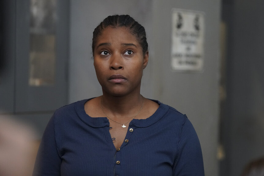 Kiana Cook (Toya Turner) standing in a closet in Chicago P.D. Season 12, Episode 9.