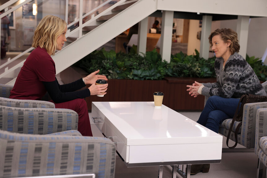 Dr. Hannah Asher talks to Elizabeth "Lizzy" Asher on Chicago Med Season 10 Episode 10